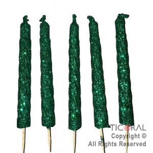 VELA VELON ESPIRAL GIBRE DE 10 CM PLATA (Pack x 5)